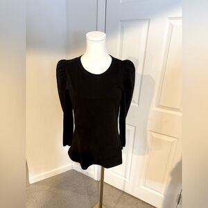 A.L.C. Black quarter length sleeve top with shoulder accent - NWOT - S